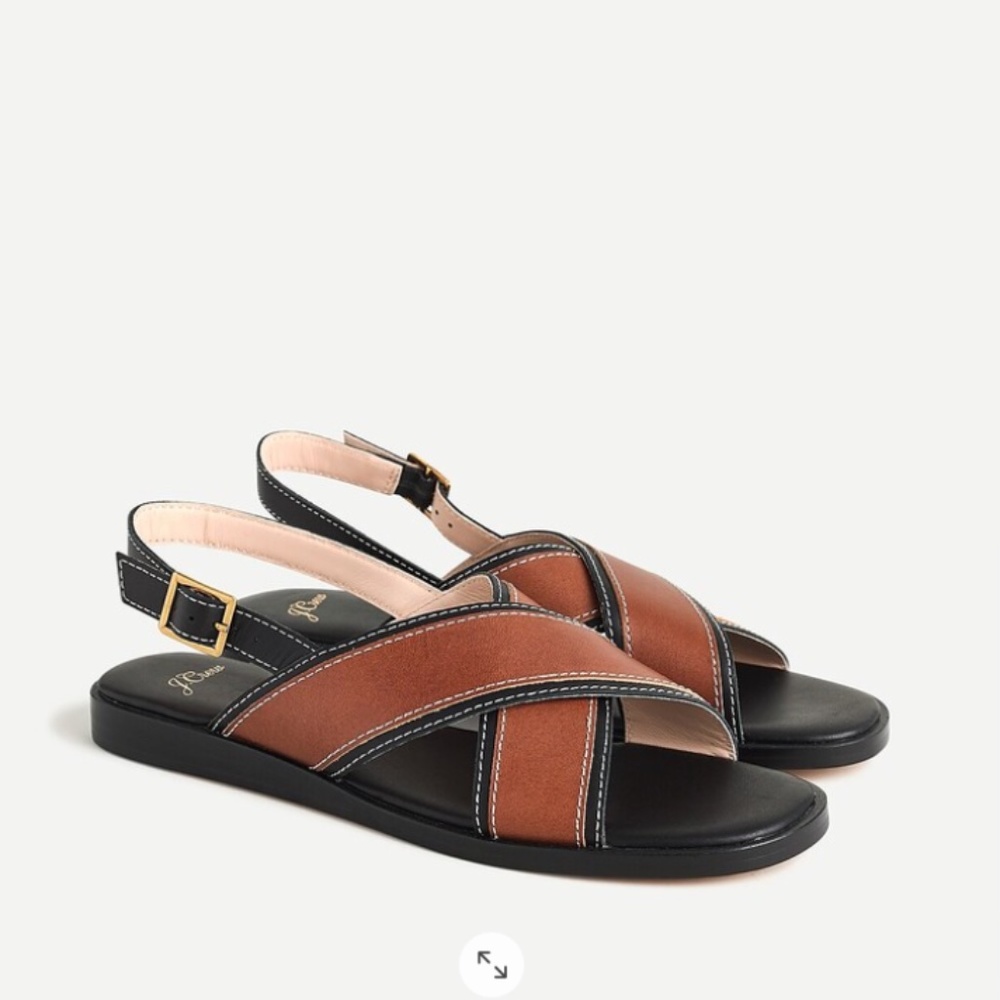 J. Crew Gretchen Sandal in Black Sepia (NWT)